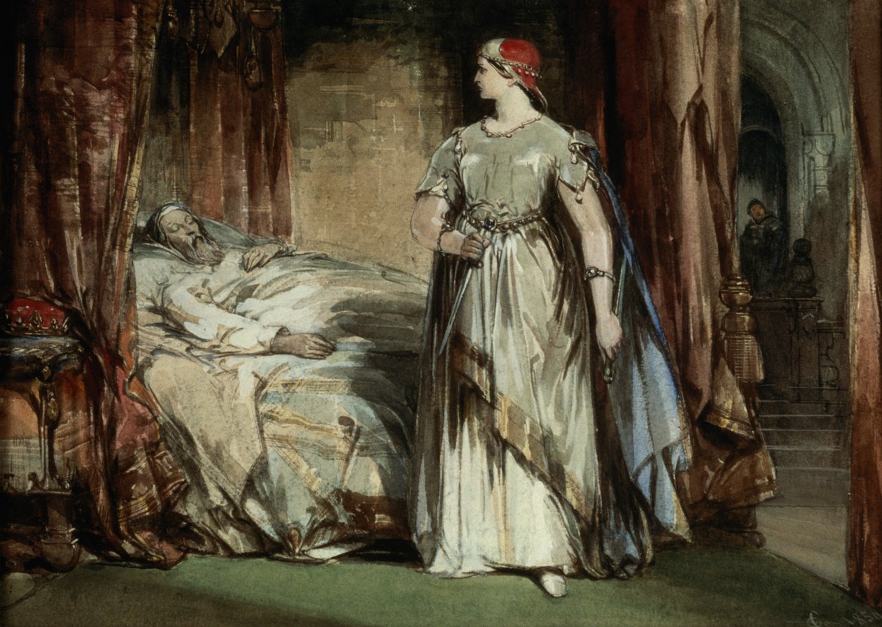 Lady Makbet, 1850 autorstwa George Cattermole