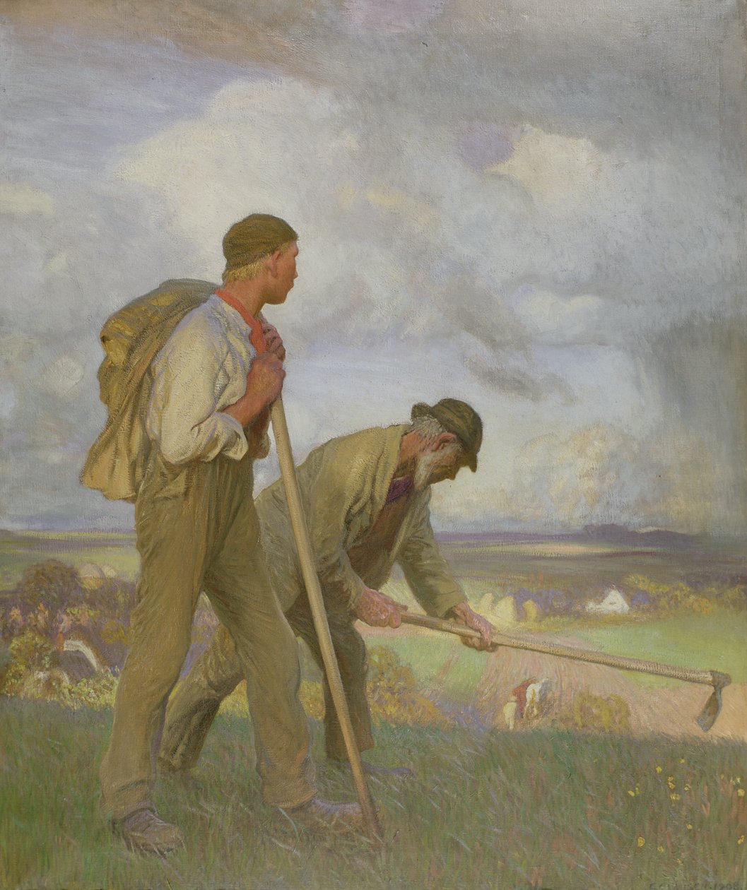 Chłopiec i mężczyzna, 1908 autorstwa George Clausen