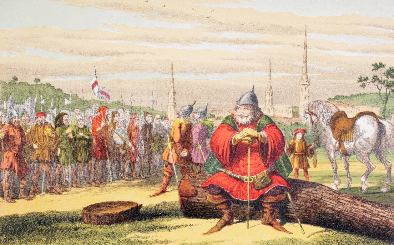 Przemówienie Flastaffa, 1890 r autorstwa George Cruikshank