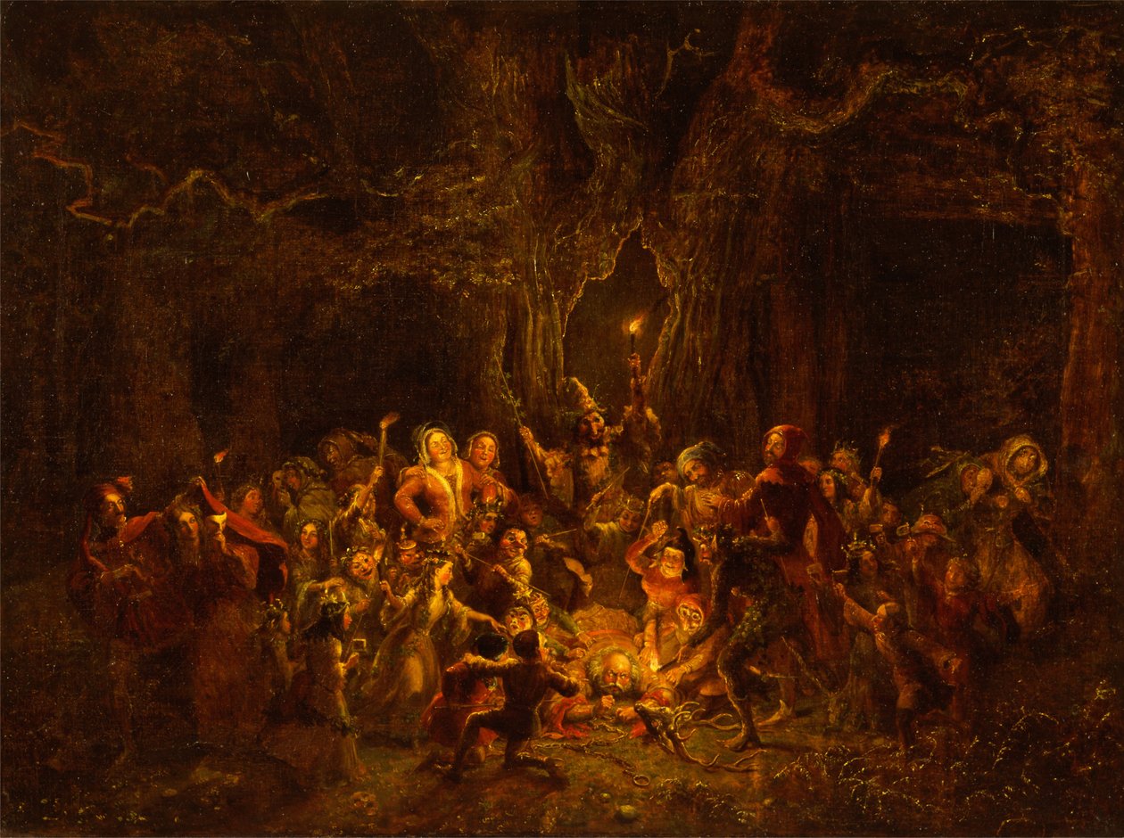 Dąb Hernes z Wesołych żon z Windsoru, V, v autorstwa George Cruikshank