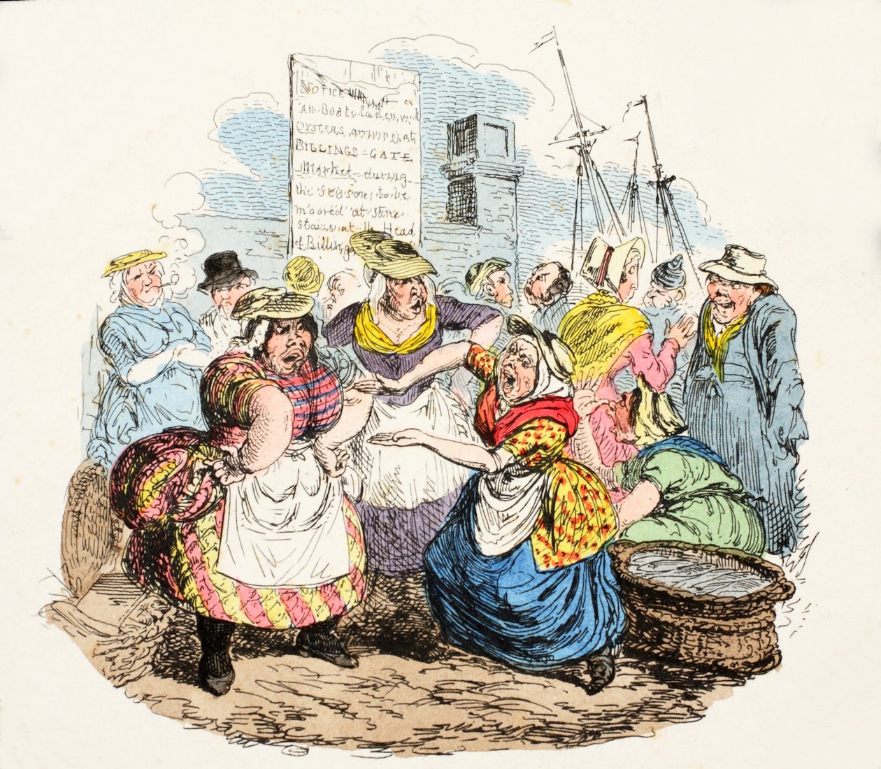 Język, 1826 (rycina ręcznie kolorowana) autorstwa George Cruikshank