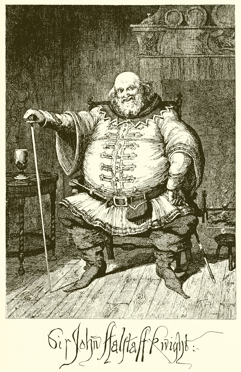 Sir John Falstaff autorstwa George Cruikshank