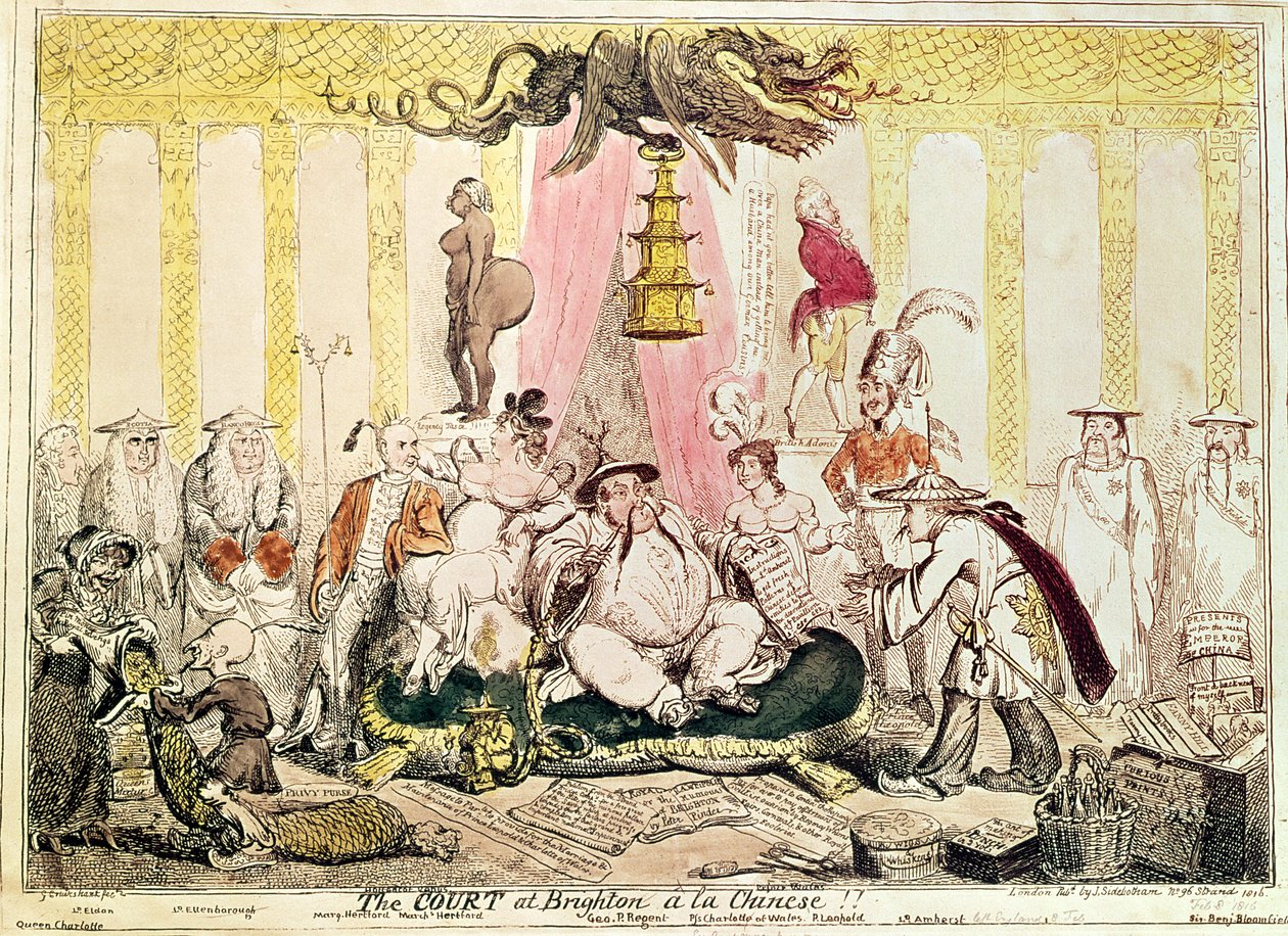 محکمه په بریټون لا چینا کې، 1816 (د لاسي رنګ نقاشي) پولي autorstwa George Cruikshank