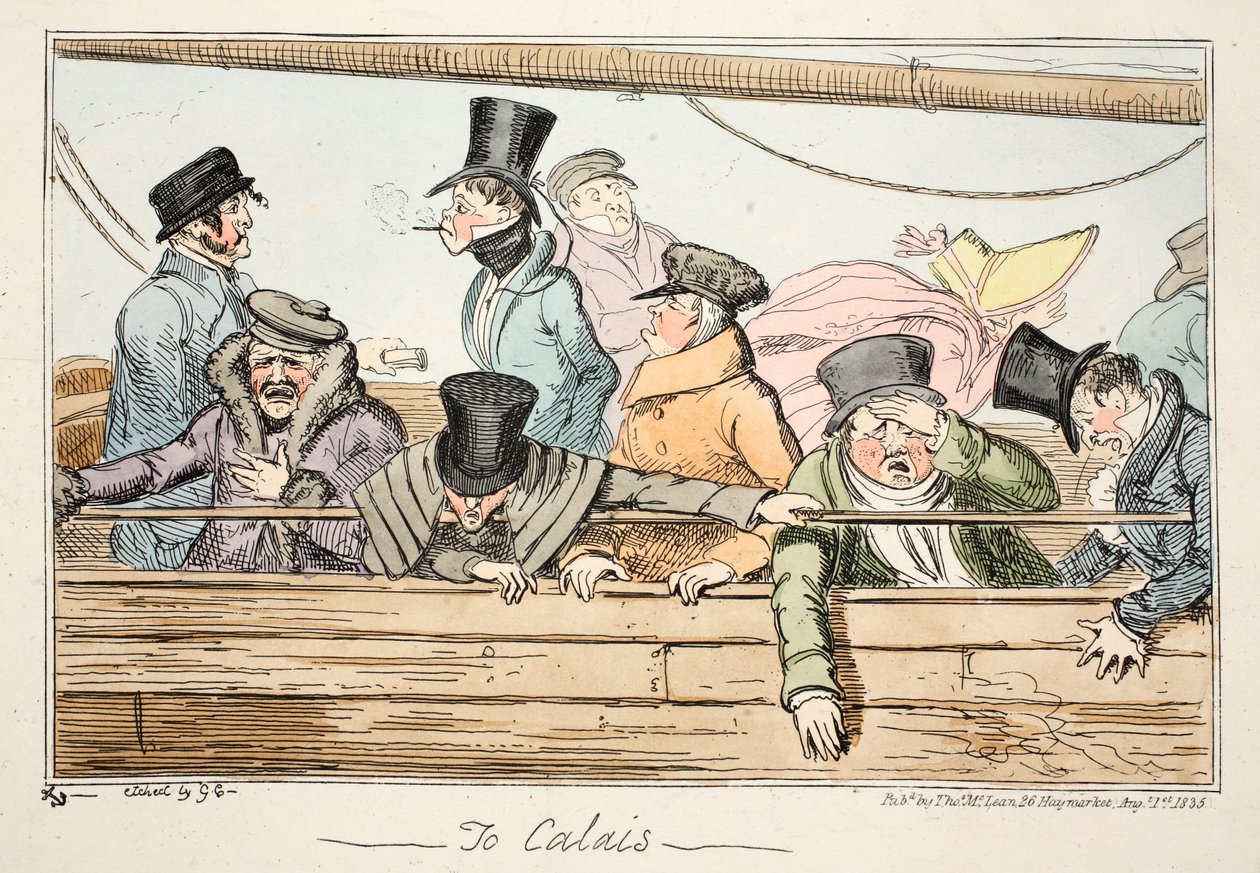 Do Calais, wyd. 1835 (akwaforta ręczna) autorstwa George Cruikshank