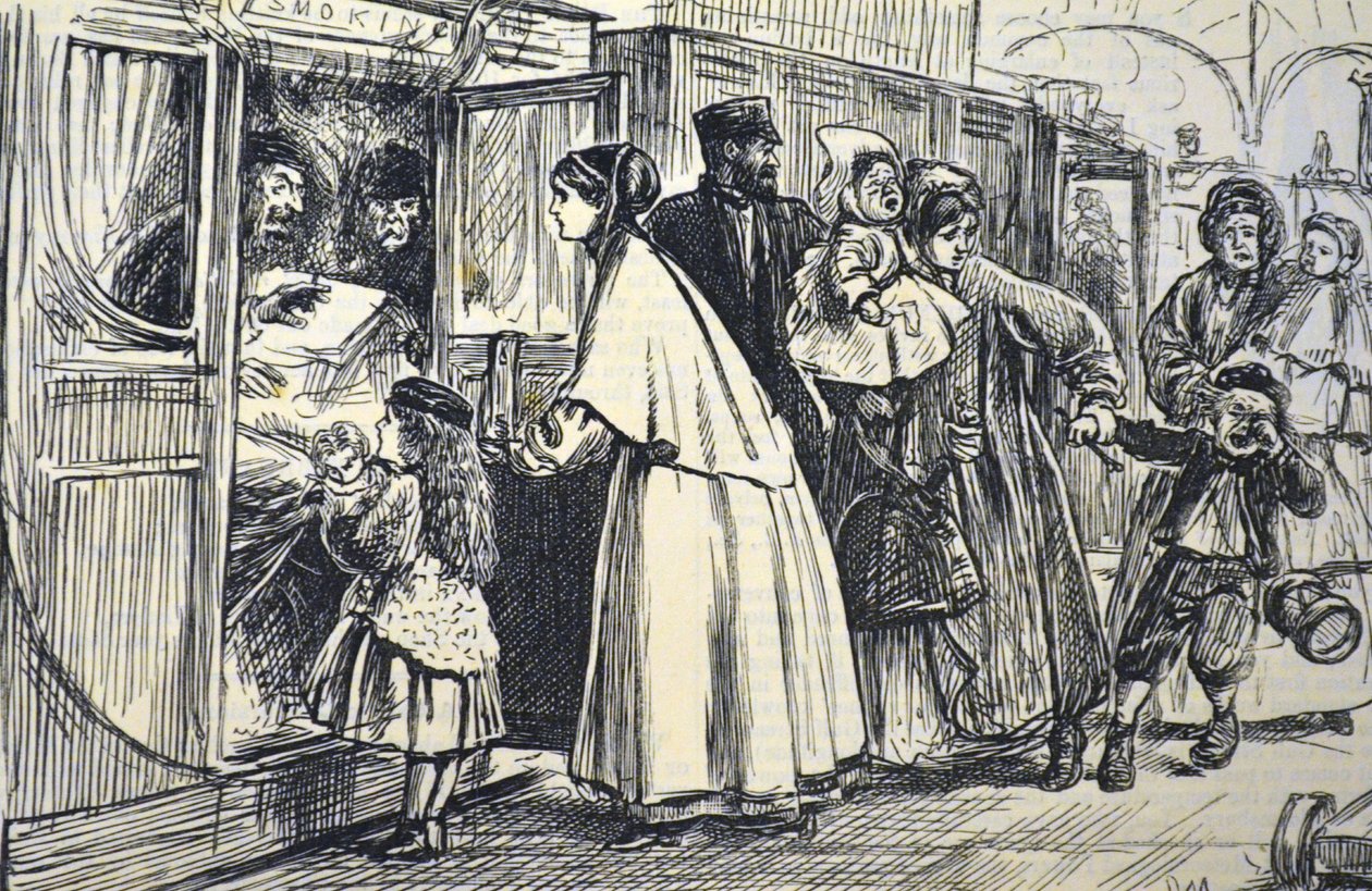 Inwazja wozu dla palących, 1869 autorstwa George du Maurier