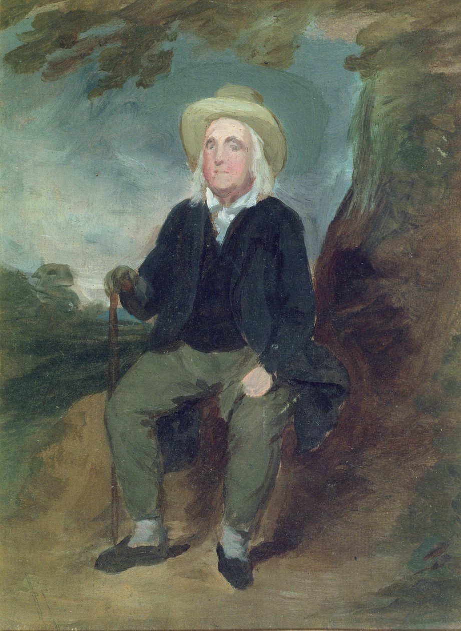 Jeremy Bentham w wyimaginowanym krajobrazie, 1835 (olej na papierze) autorstwa George Frederick Watts