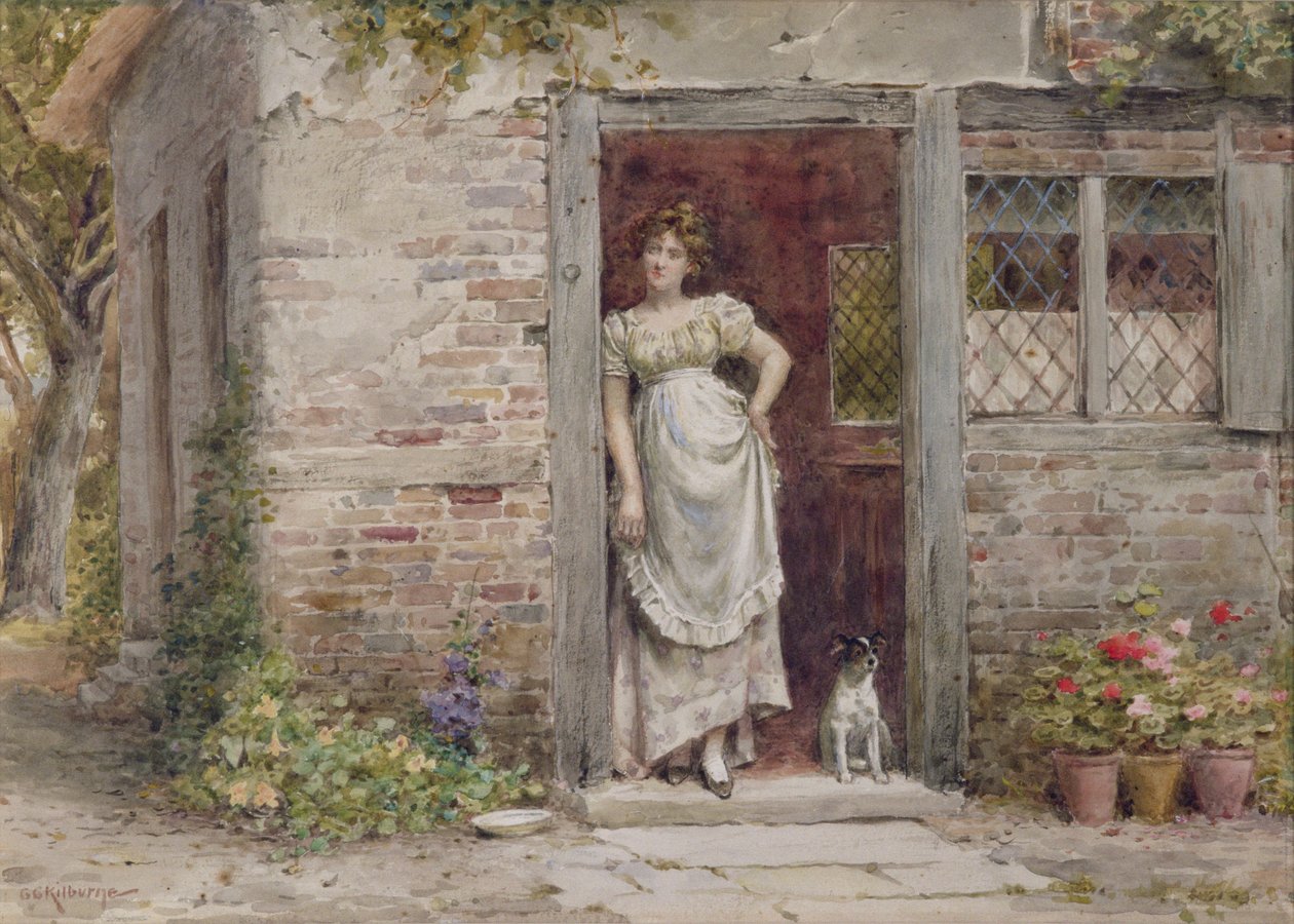 Czekając na pocztę autorstwa George Goodwin Kilburne