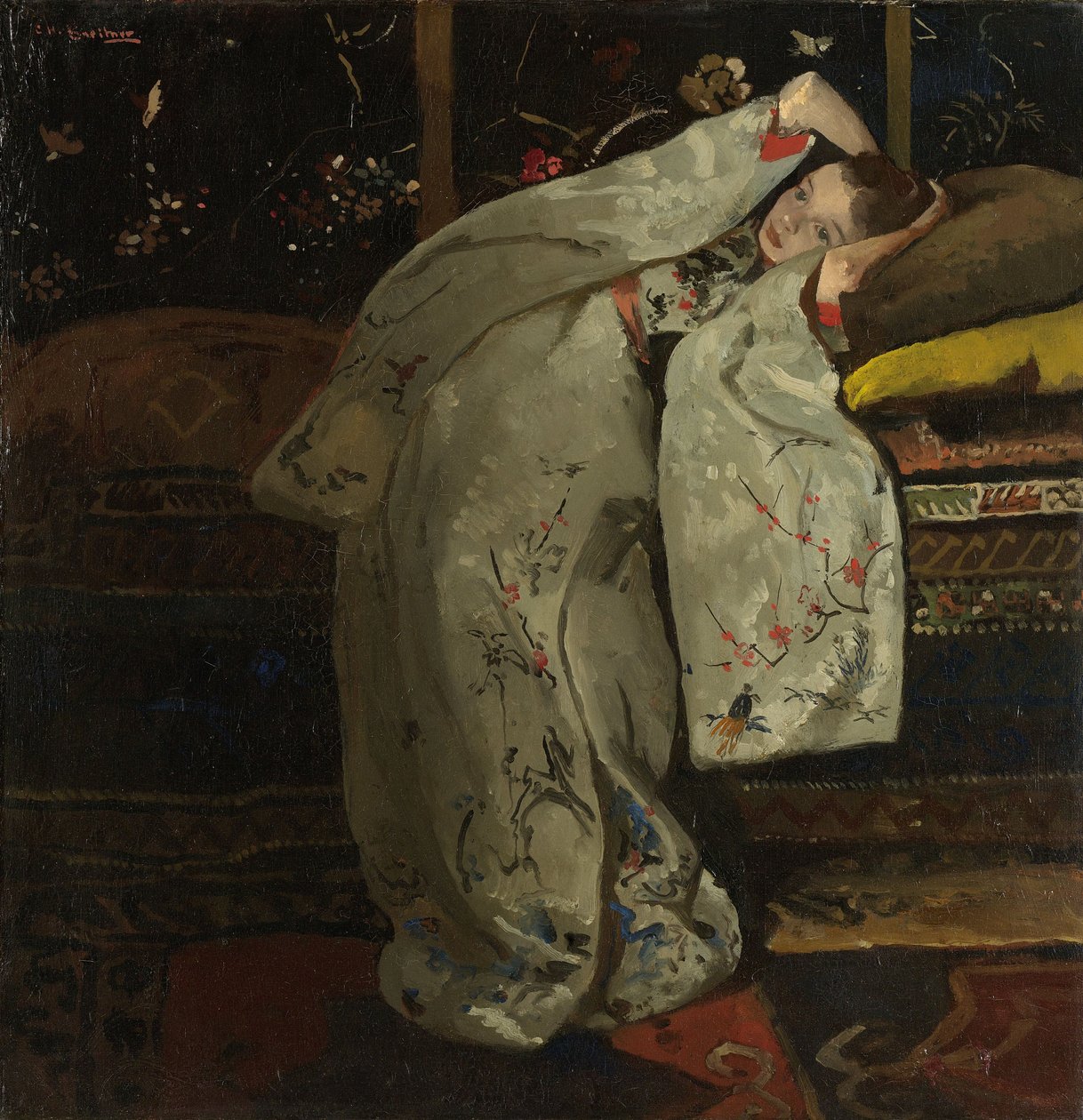 Dziewczyna w białym kimonie autorstwa George Hendrik Breitner