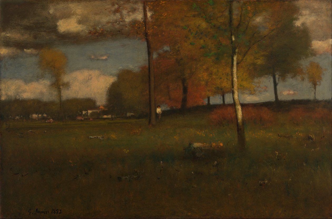 W pobliżu wsi, październik autorstwa George Inness