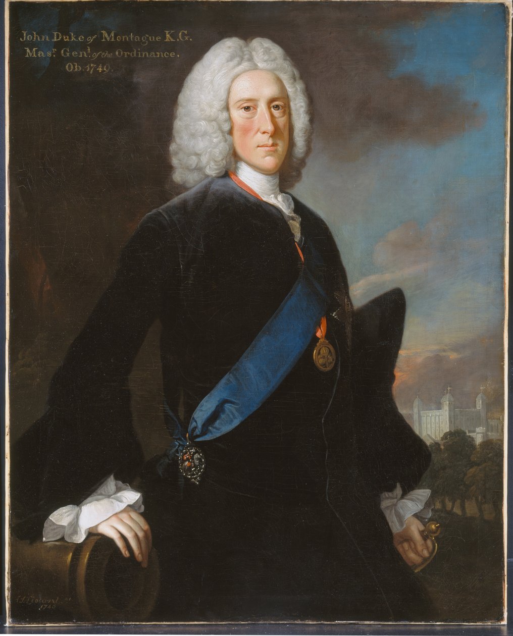 Generał Jan, 2. książę Montagu (ok. 1688-1749) Generał Ordnance, ok. 1740 autorstwa George Knapton
