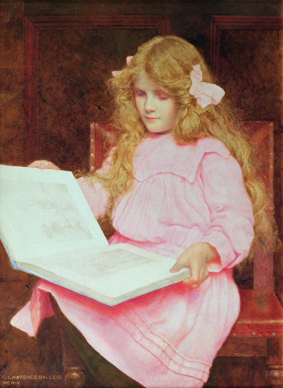 Książka z obrazkami, 1909 (wc i ołówek na papierze) autorstwa George Lawrence Bulleid