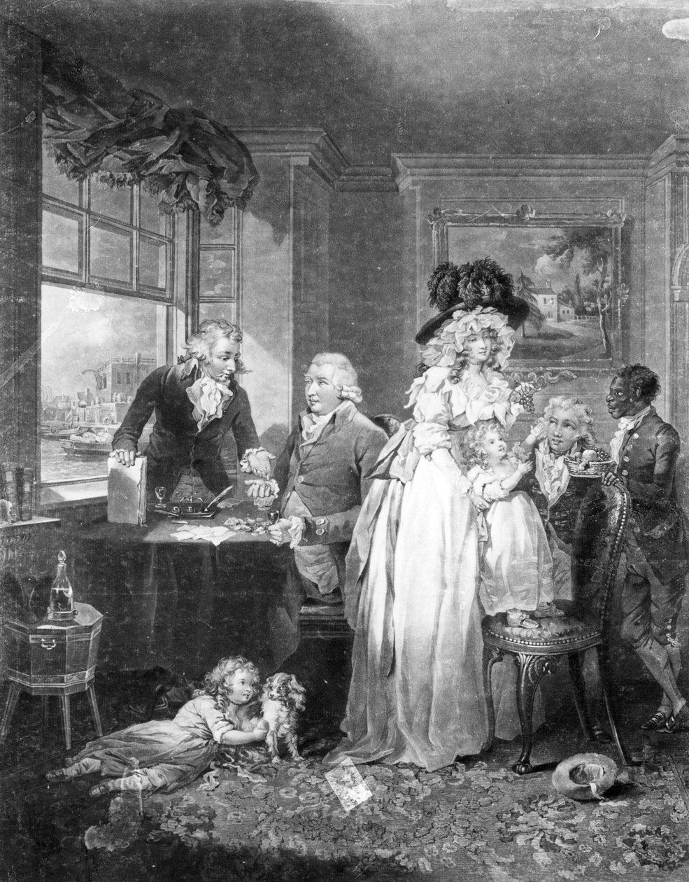 „Owoce wczesnego przemysłu i gospodarki”, sztychowane przez Williama Warda (1766-1826), 1789 autorstwa George Morland