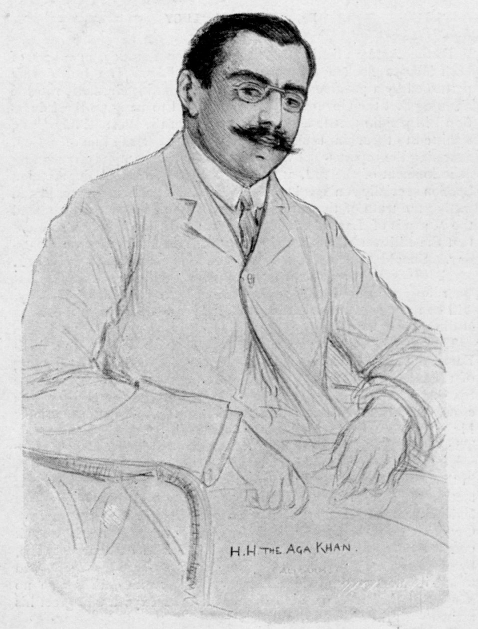 The Aga Khan: Kto wygłosił muzułmański apel do wicekróla, ilustracja z "The Graphic" 27 października 1906 r. autorstwa George Percy Jacomb Hood