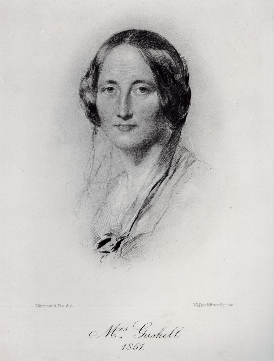 Elizabeth Cleghorn Gaskell (1810-65) (patrz 114001) autorstwa George Richmond