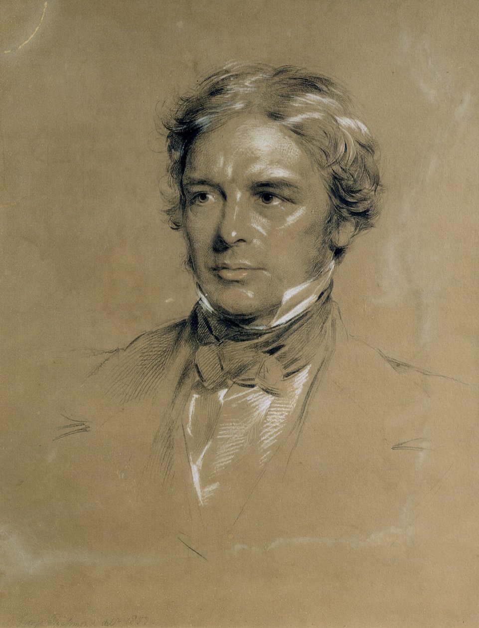 Michael Faraday (1791-1867) (węgiel i kreda na papierze) autorstwa George Richmond