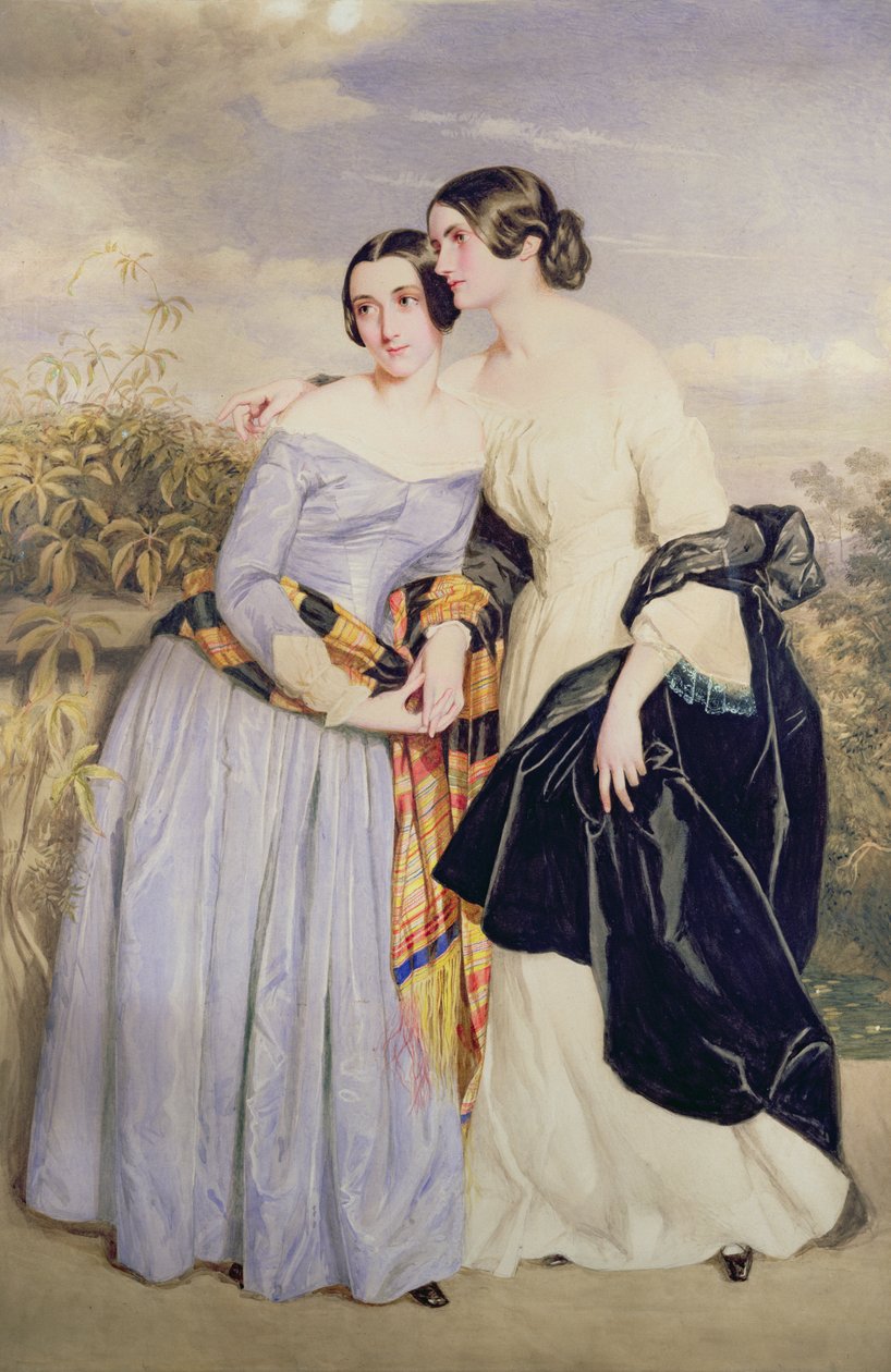 Pani Partridge i jej siostra, panna Croker, ok. 1850 autorstwa George Richmond