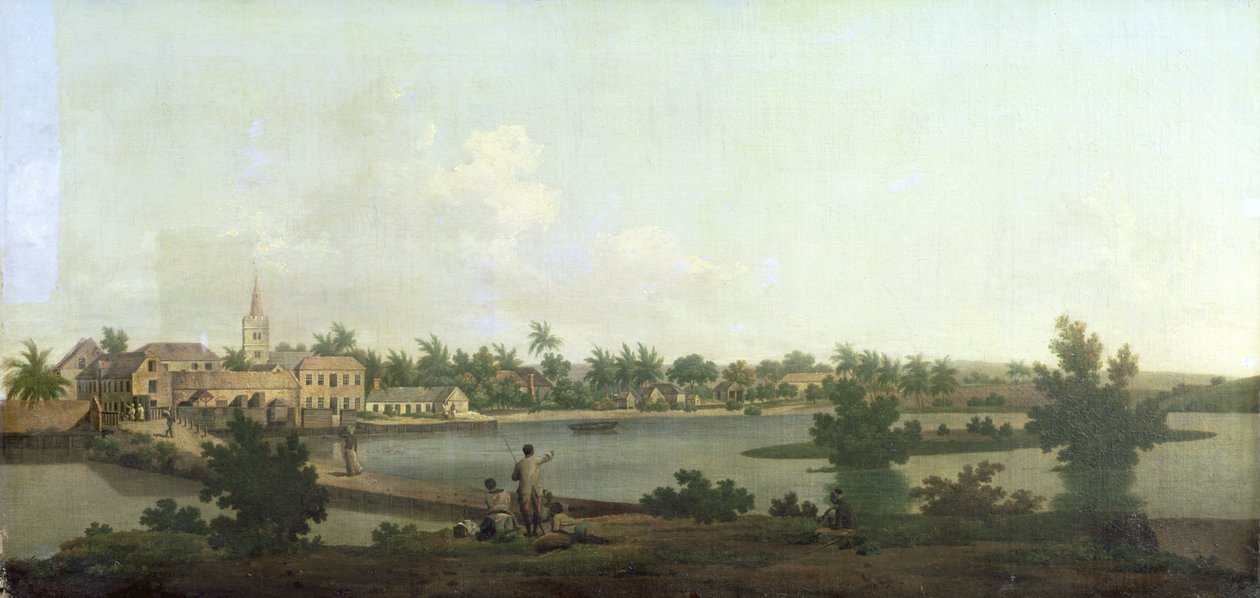 Krajobraz jamajski, c.1775 autorstwa George Edward Robertson