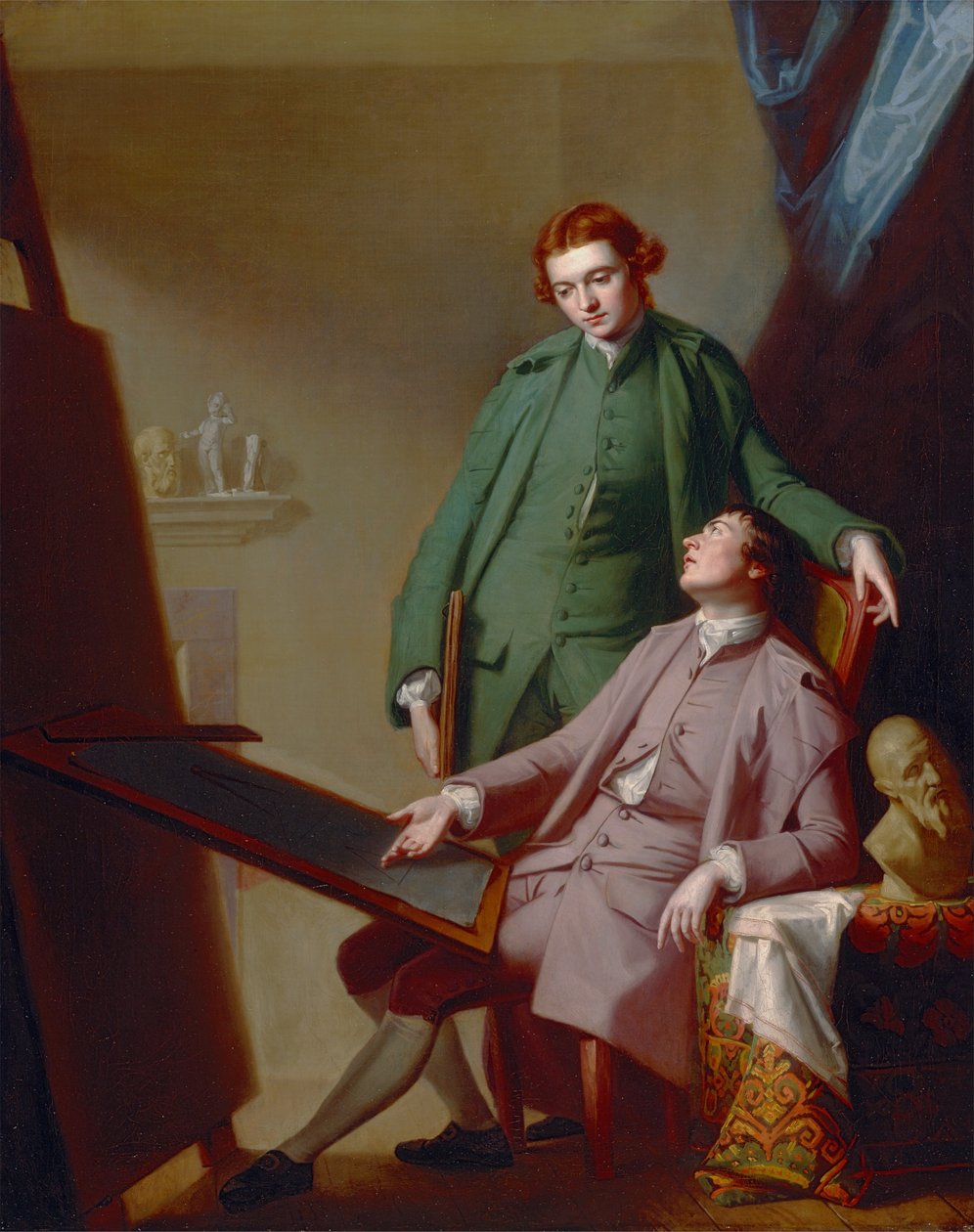 Rozmowa (Bracia Artyści, Peter i James Romney) autorstwa George Romney