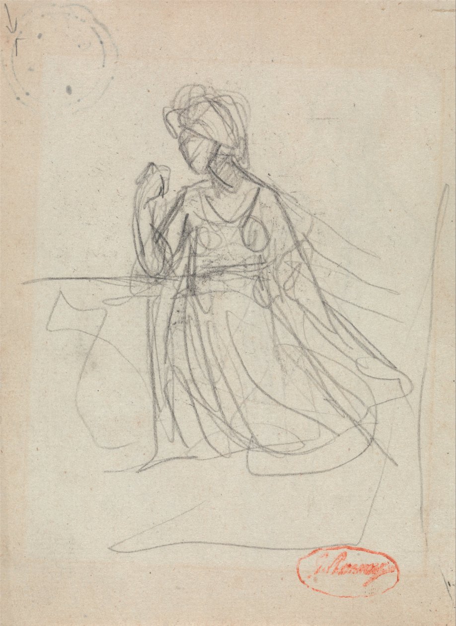 Klęcząca kobieta autorstwa George Romney