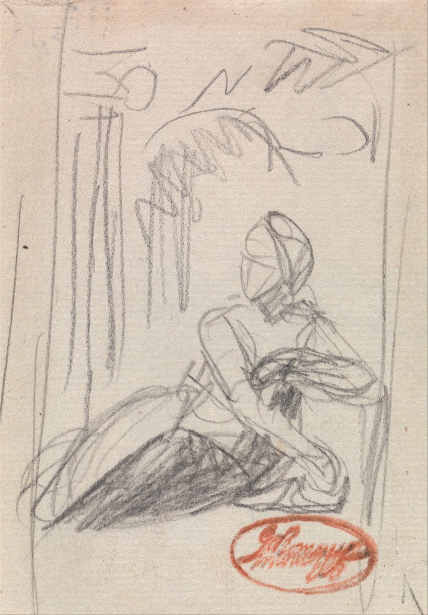 Leżąca kobieca figura autorstwa George Romney