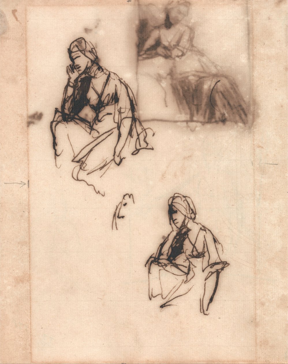 Kobieta siedząca autorstwa George Romney