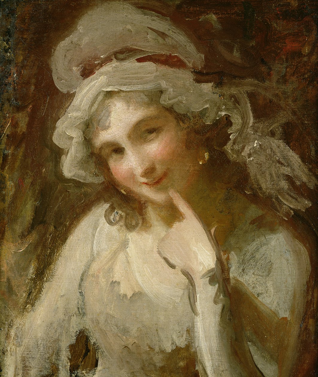 Studium uśmiechniętej młodej kobiety autorstwa George Romney