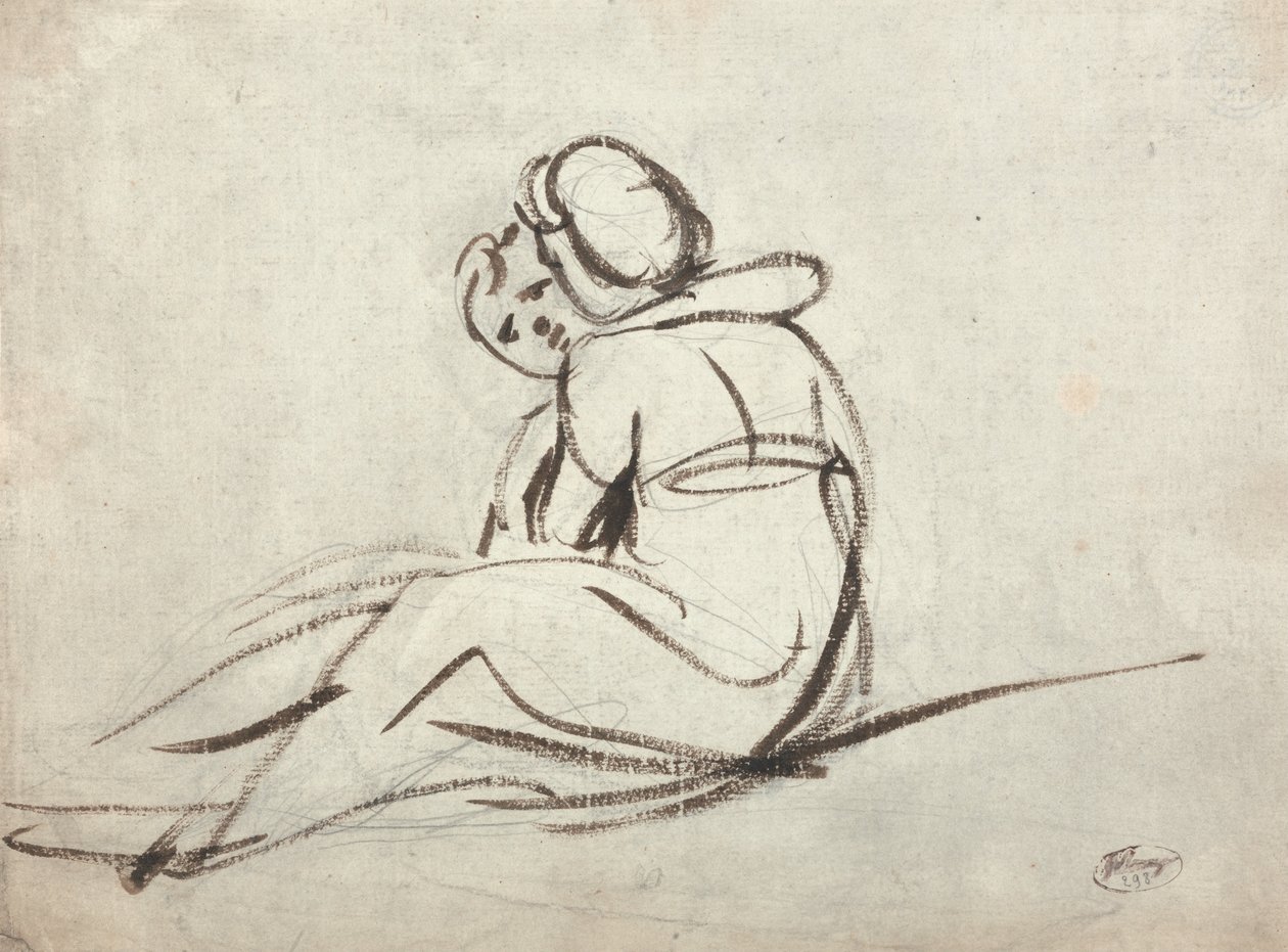 Dwoje dzieci obejmujących się autorstwa George Romney