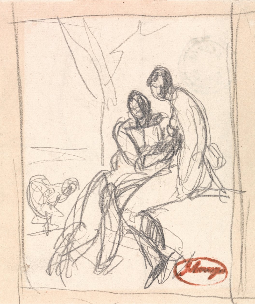 Dwoje kochanków autorstwa George Romney
