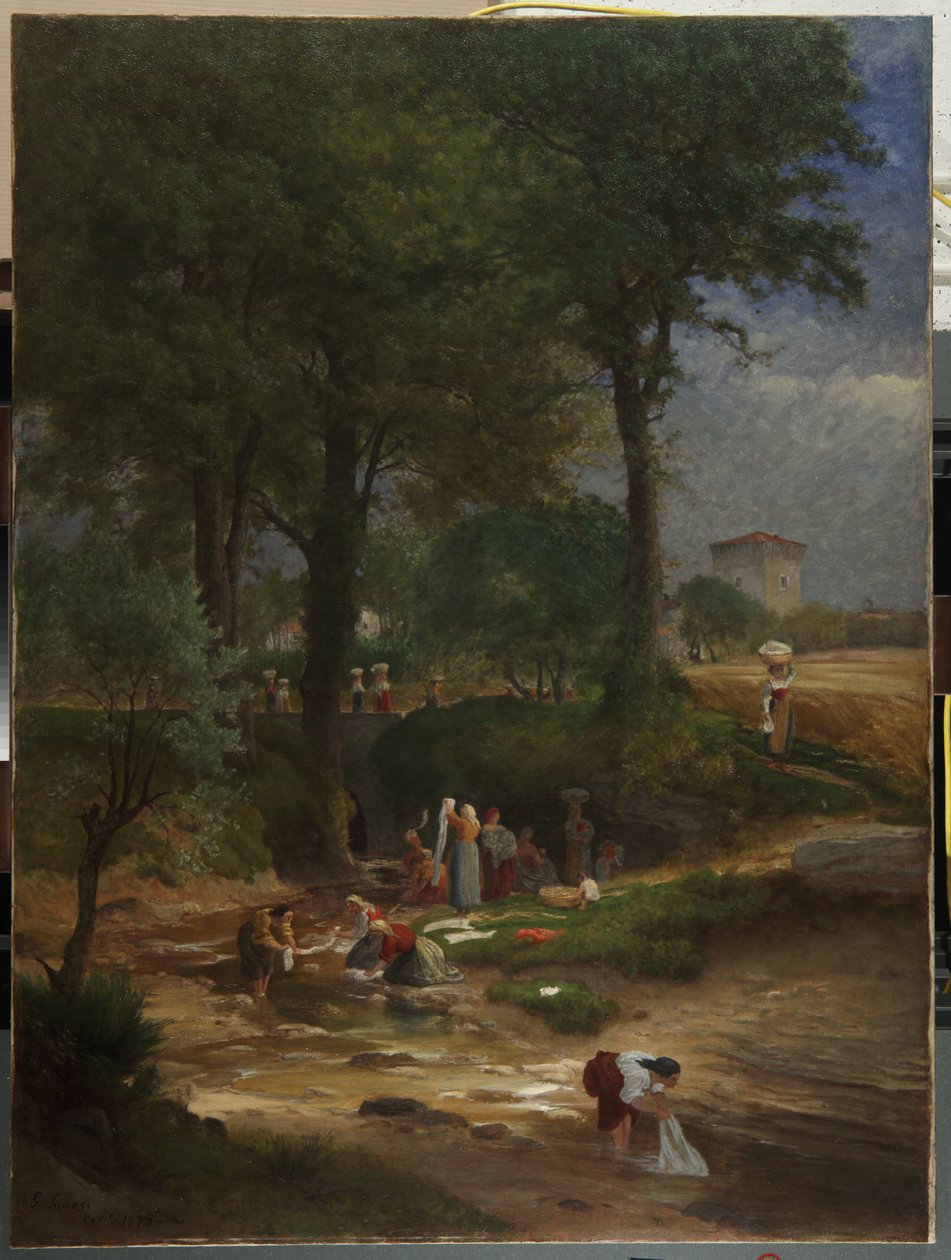 Dzień prania w pobliżu Perugii, 1873 autorstwa George Inness