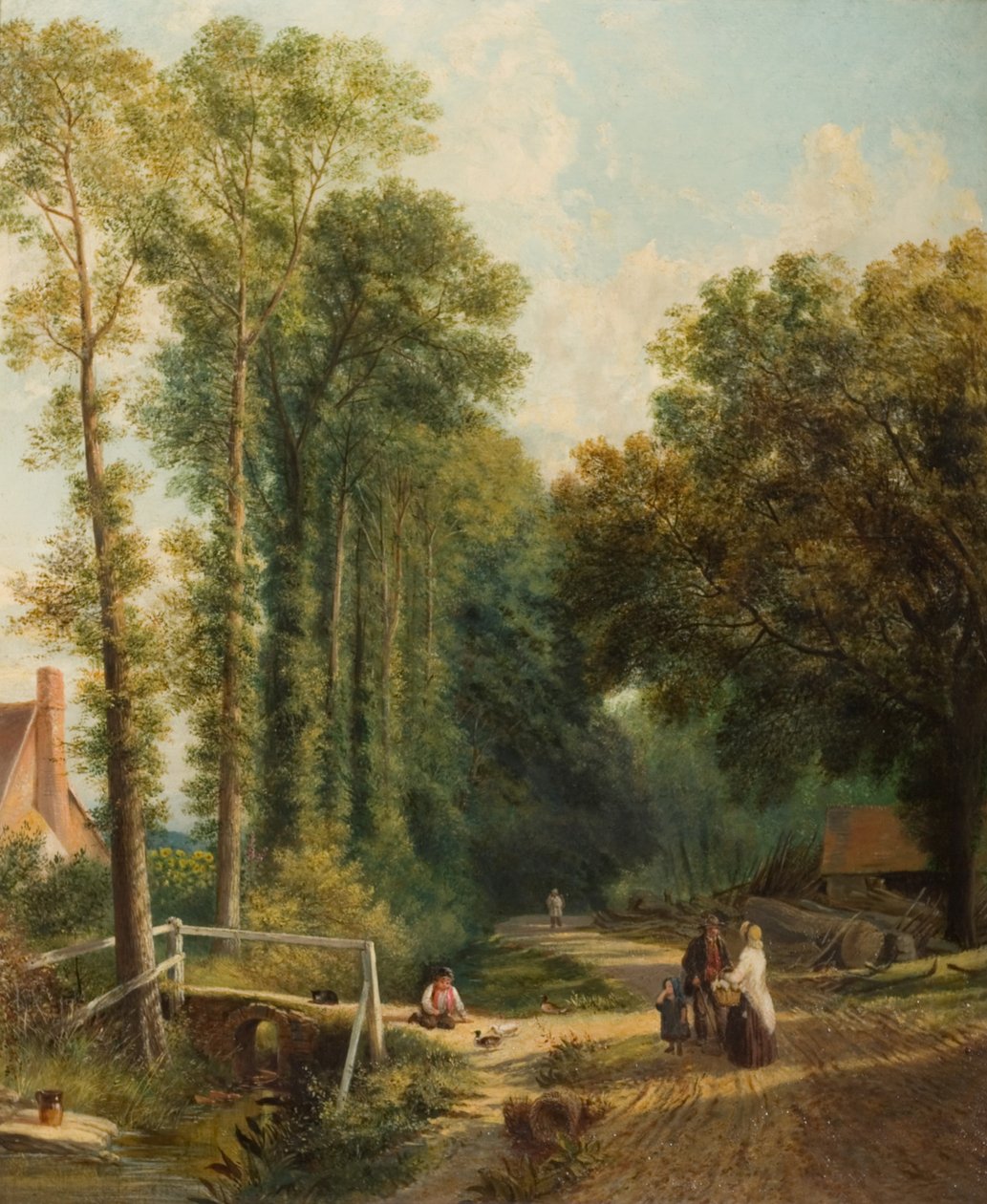 Zaułek wiejski, 1863 autorstwa George Smith