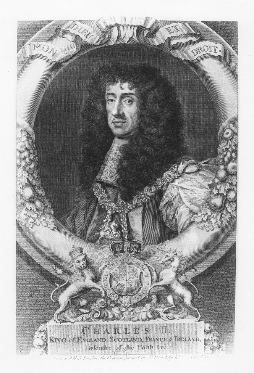 Karol II, król Anglii autorstwa George Vertue