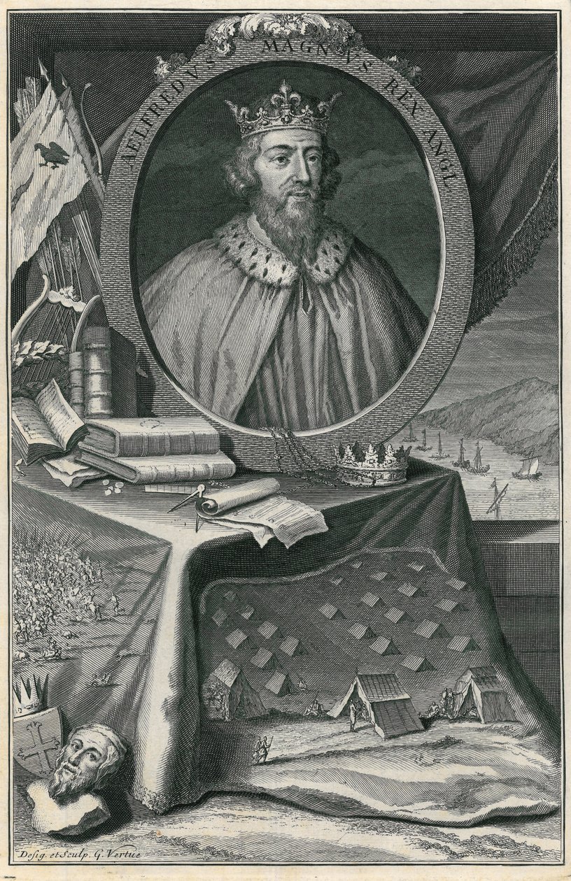 Król Alfred autorstwa George Vertue