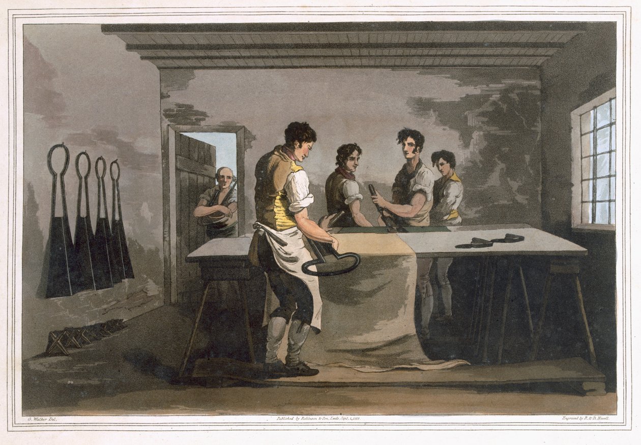 Kredensy, z "Kostium Yorkshire" grawerowane przez Roberta Havella (1769-1832), 1814 autorstwa George Walker