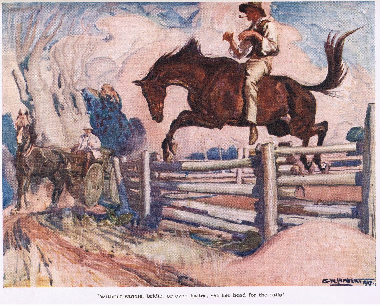 Bez siodła, uzdy i kantara autorstwa George Washington Lambert