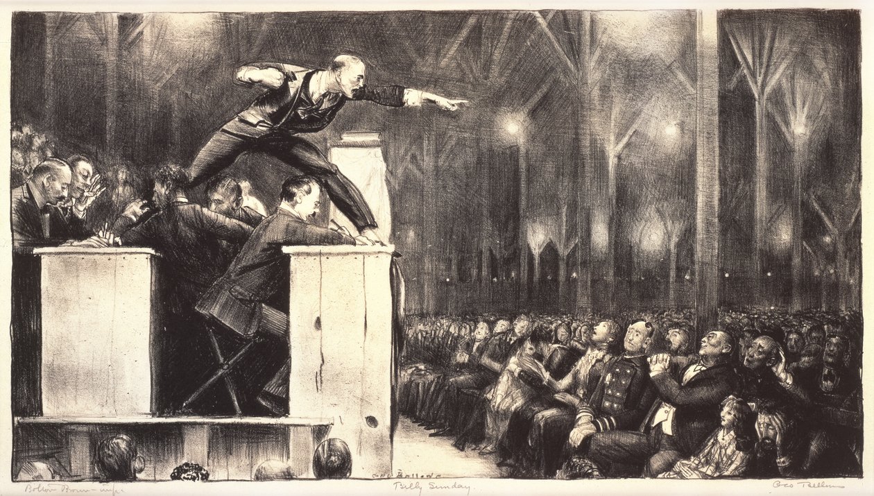 Billy Sunday, 1923 autorstwa George Wesley Bellows