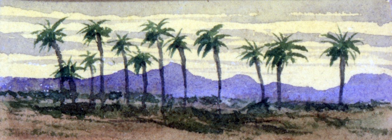 Palmy pustynne (akwarelowe) autorstwa George Sand