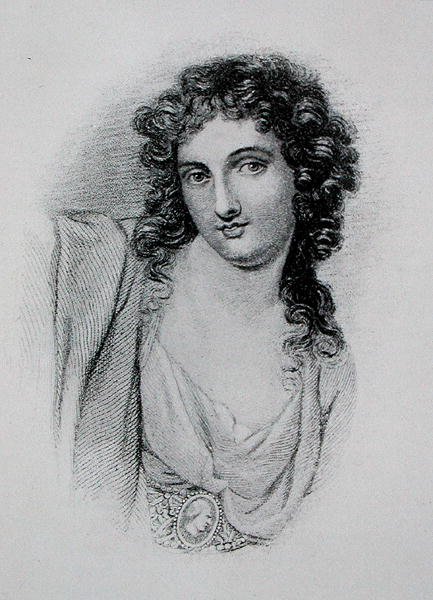 Lady Hamilton (c.1765-1815) (grawerowanie) autorstwa George (after) Romney