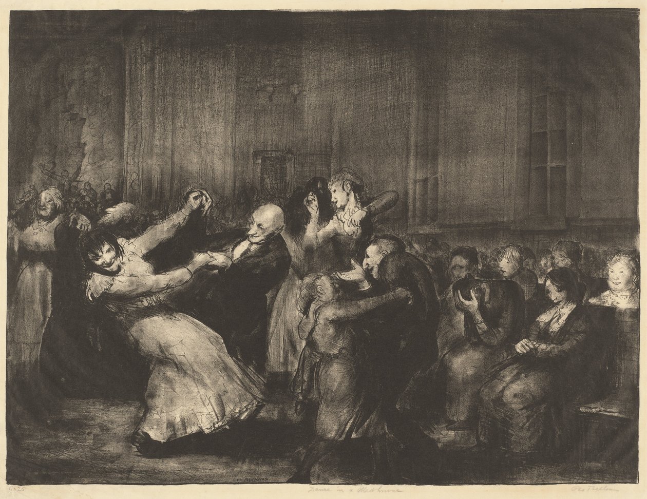 Taniec w domu wariatów autorstwa George Bellows