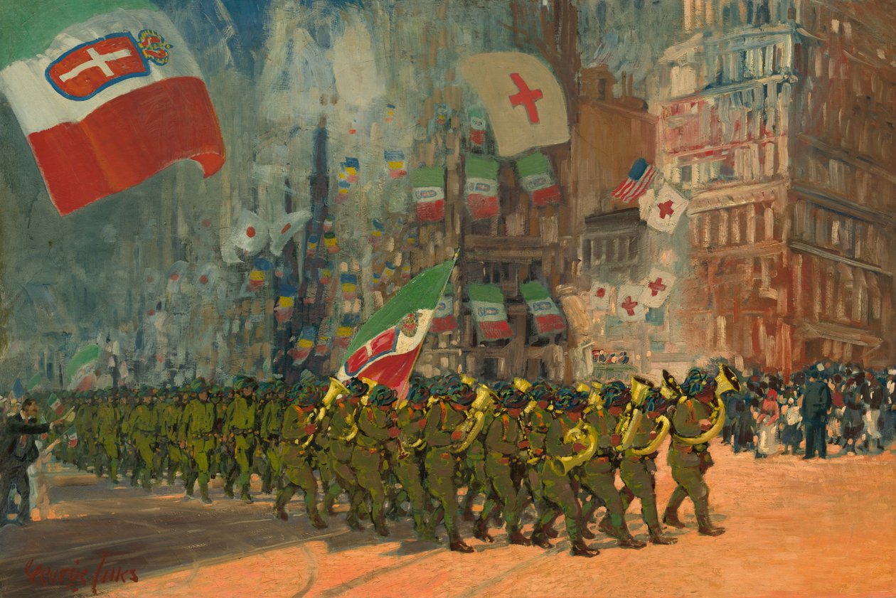 Bersaglierowie, 1918. autorstwa George Benjamin Luks