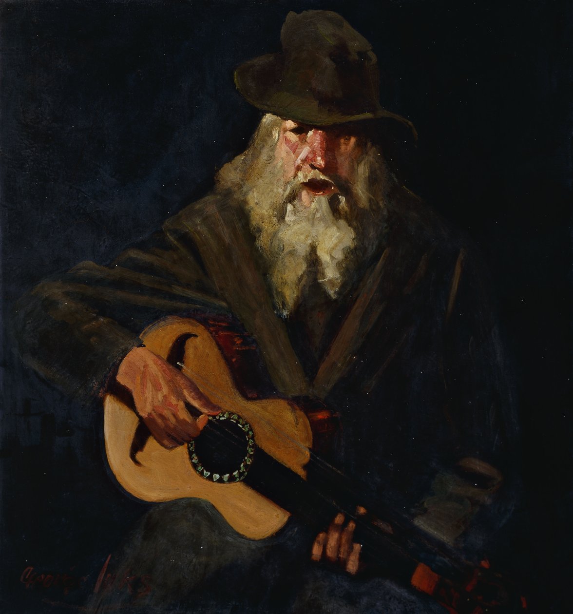 Muzyk włóczęgi autorstwa George Benjamin Luks