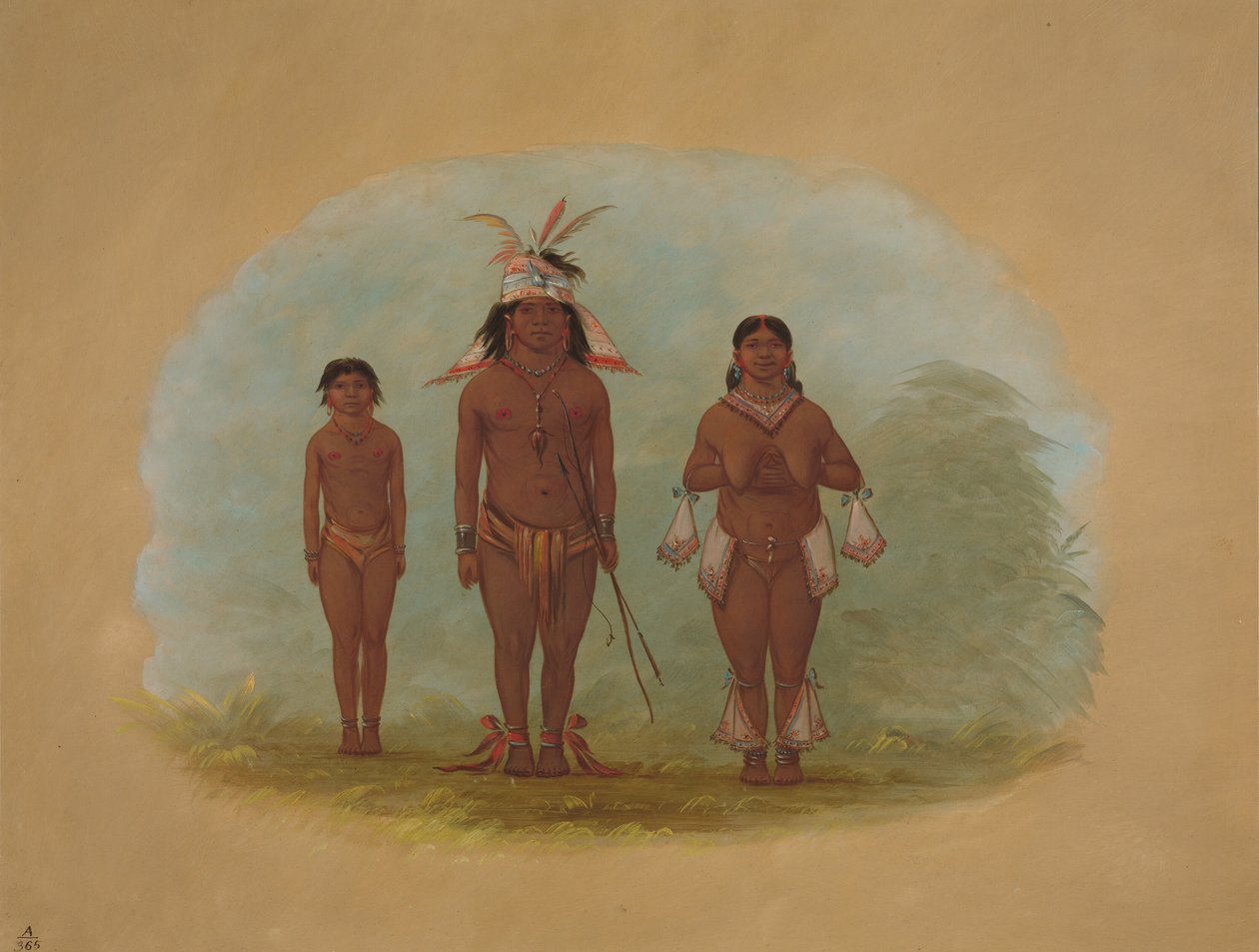 Rodzina Chetibo, 18541869. autorstwa George Catlin