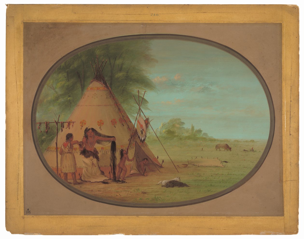 Wódz wron w swojej toalecie autorstwa George Catlin
