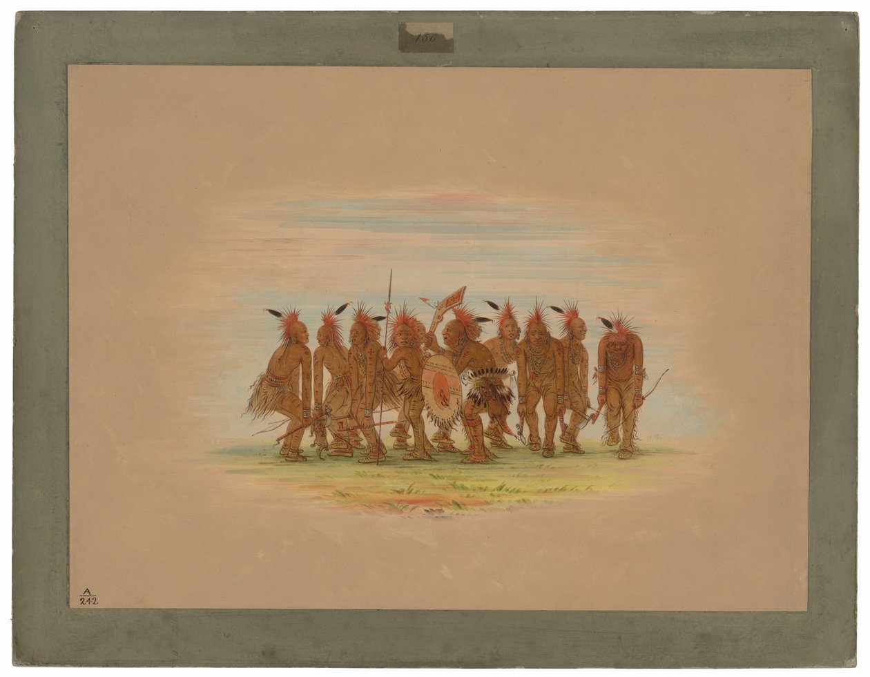 Zabawny taniec - Saukie autorstwa George Catlin
