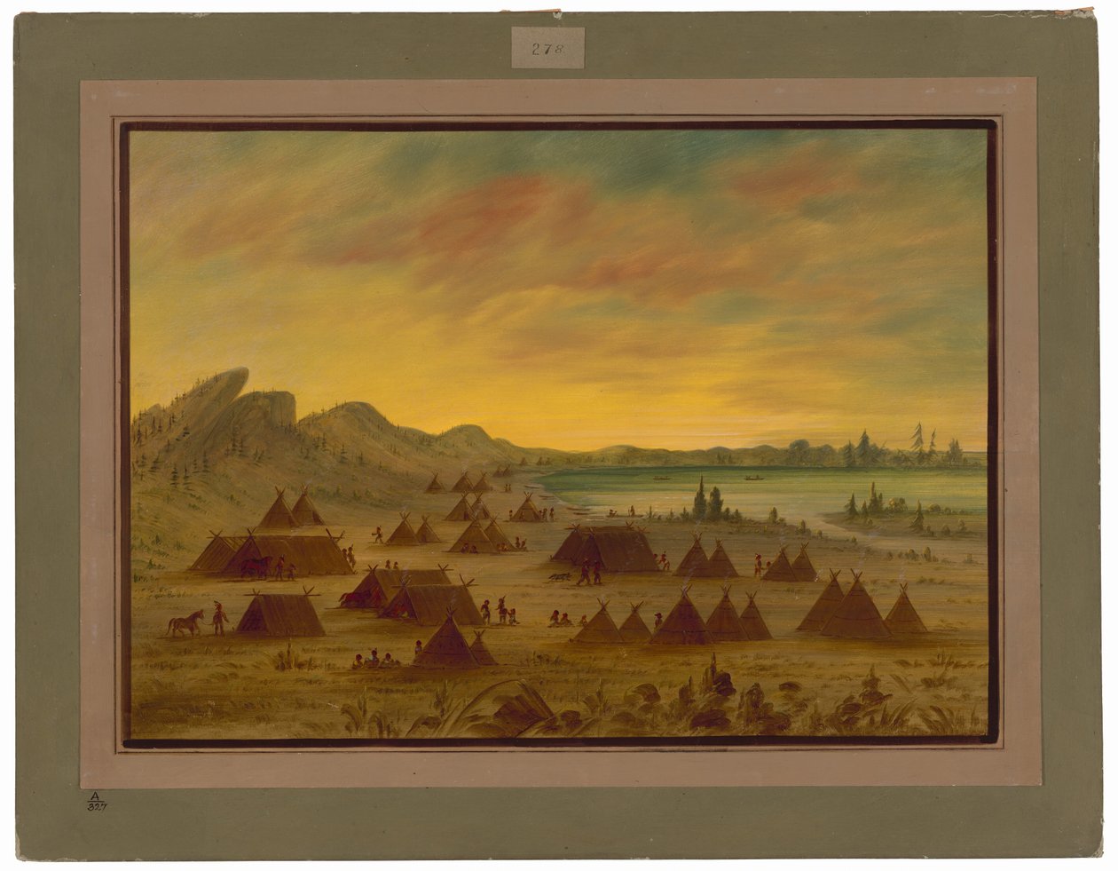 Wioska Apaczów autorstwa George Catlin