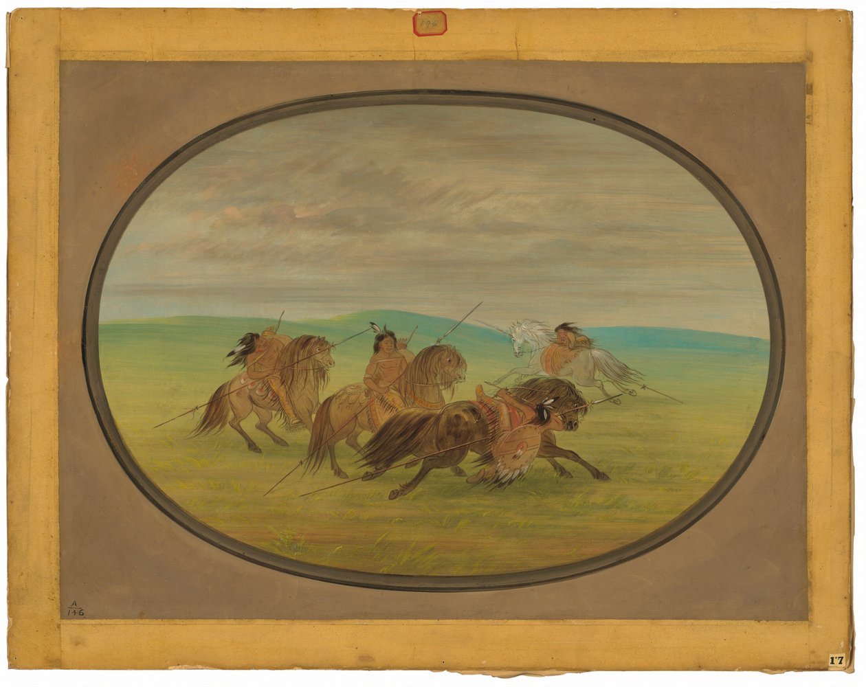 Jeździectwo Komanczów autorstwa George Catlin