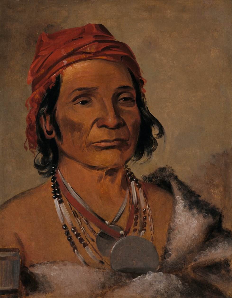 Deep Lake, stary wódz autorstwa George Catlin