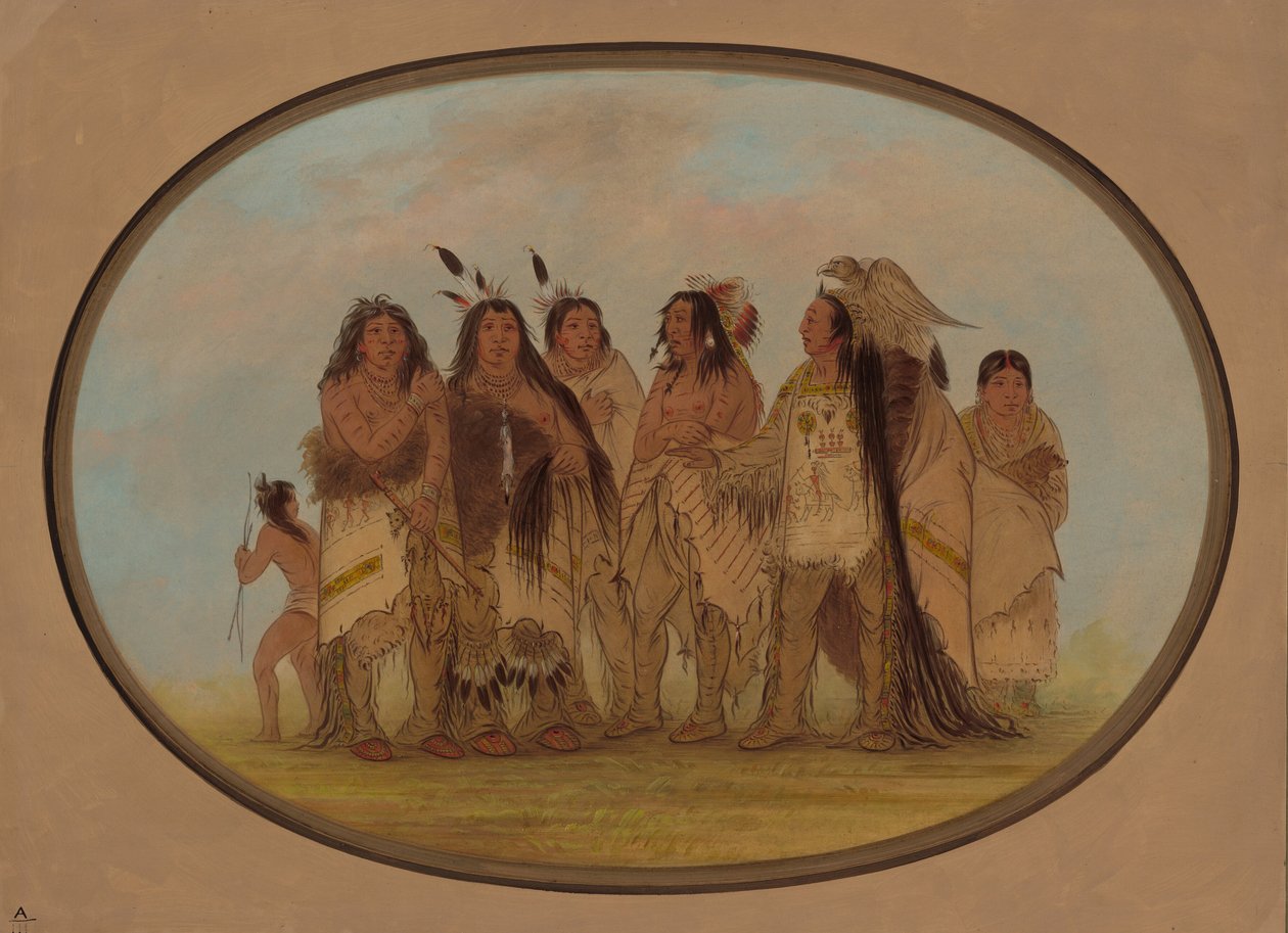 Distinguished Crow Indians, 18611869. autorstwa George Catlin