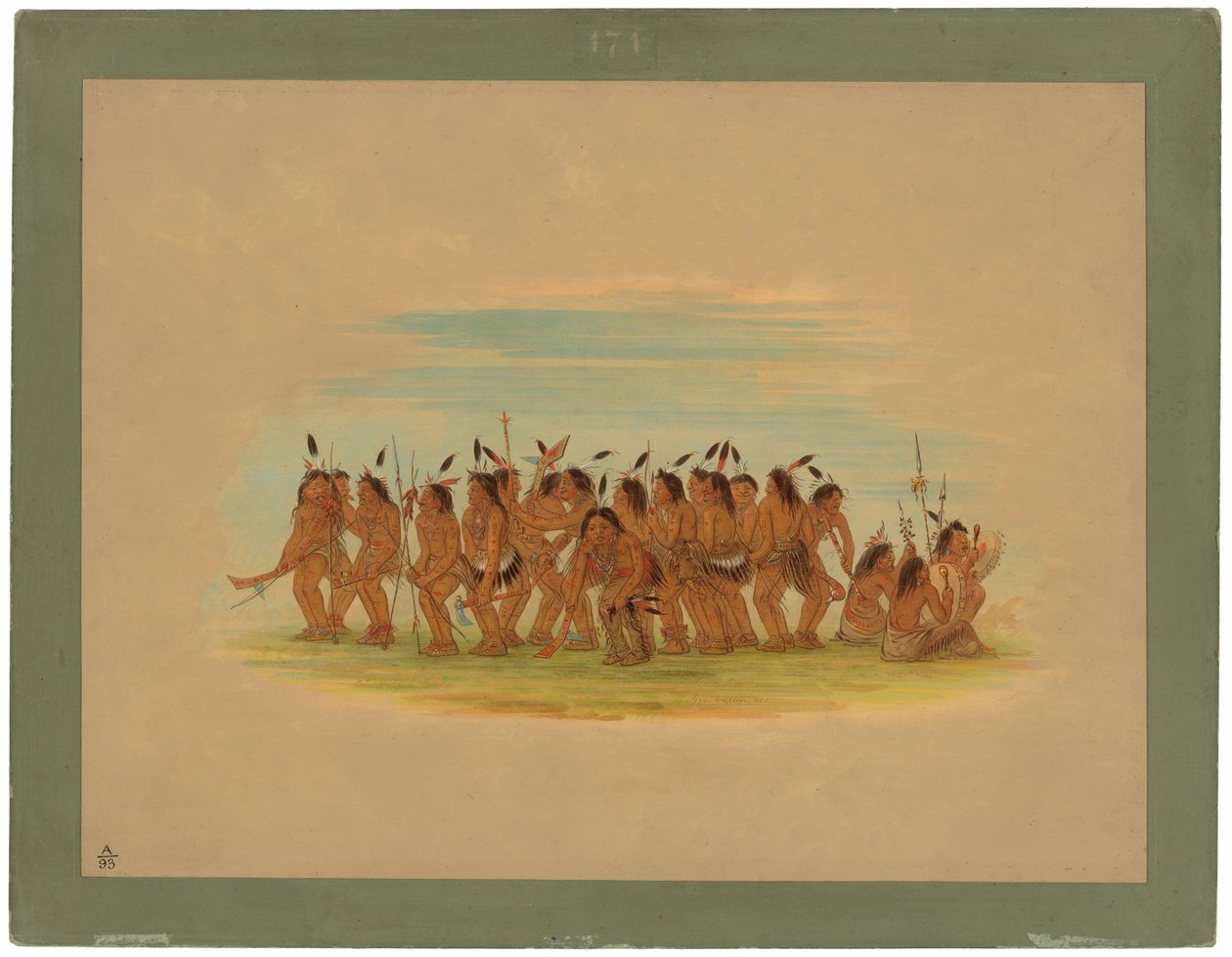 Taniec psa - Sioux autorstwa George Catlin