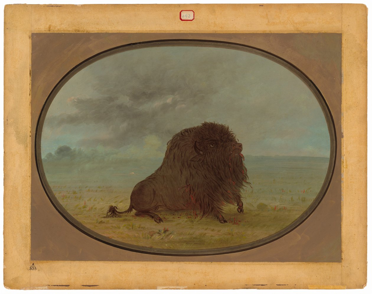 Umierający Byk Bawół autorstwa George Catlin
