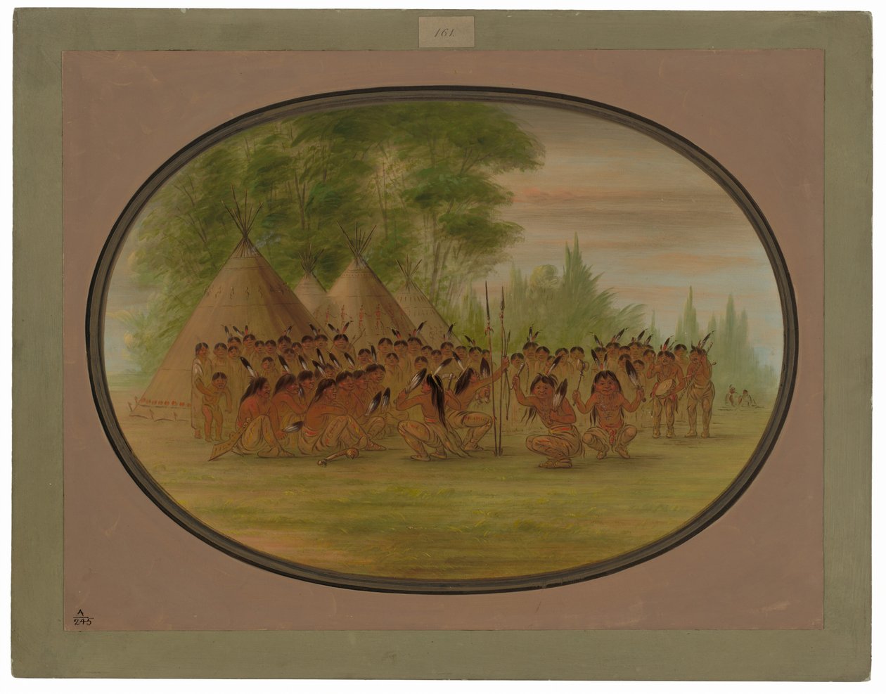 Taniec Orła - Choctaw autorstwa George Catlin